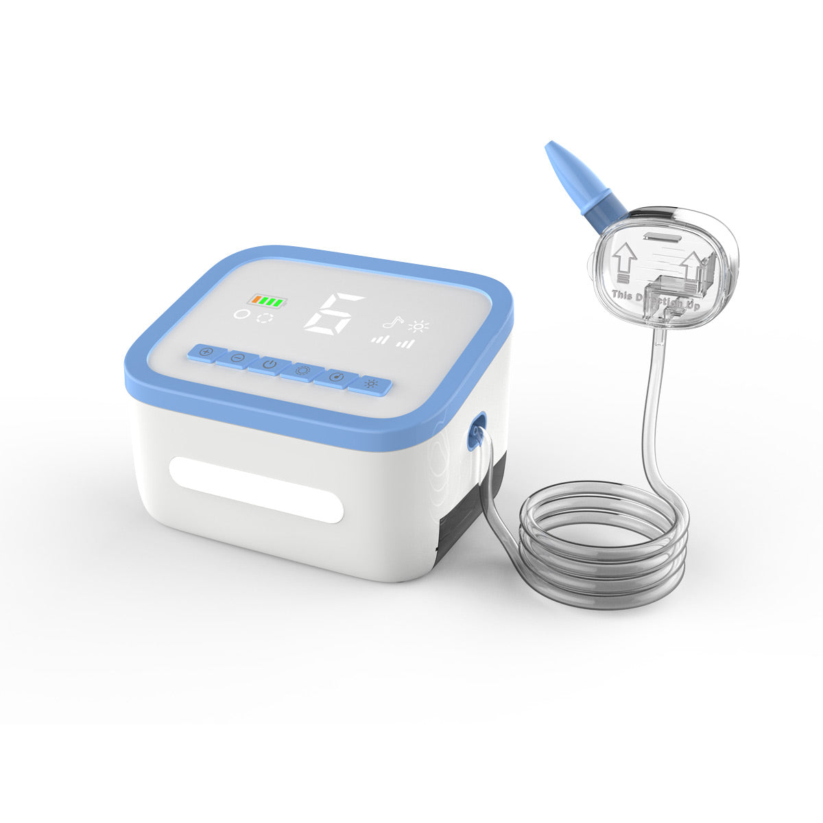 AMOMLU NoseRelief Pro Electric Nasal Aspirator for Baby, Child Nose Sucker with AMOFlow™ Dual-Pump Airflow Technology, Smart Pressure-Relief Mode, LED Night Light